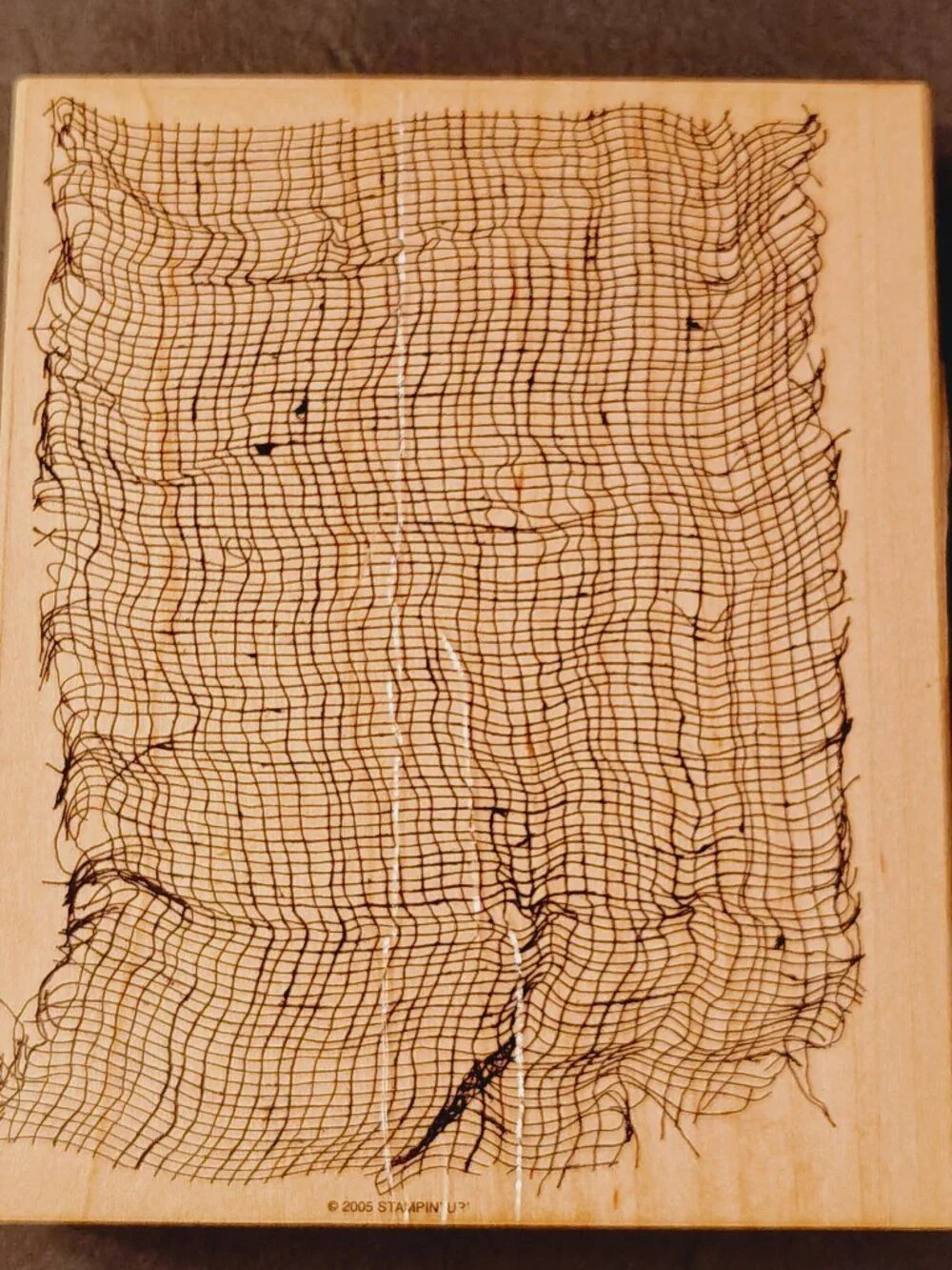 Stampin Up 2005 Cheesecloth Large Background Rubber Stamp